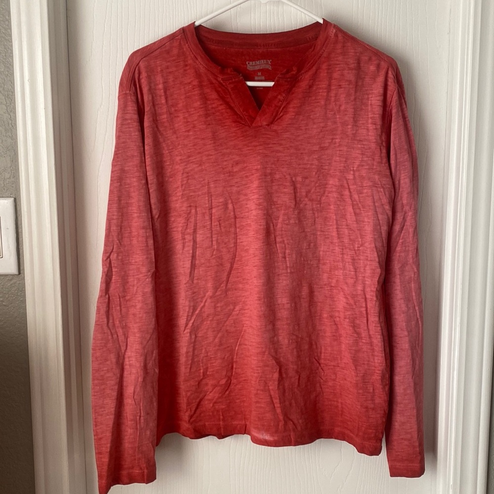 faded red long sleeve